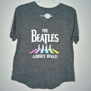 The Beatles Abbey Road Gray Space-Dyed Graphic Tee